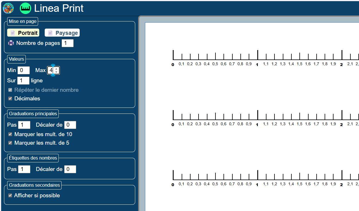 Capture d'écran de l'application Linea Print