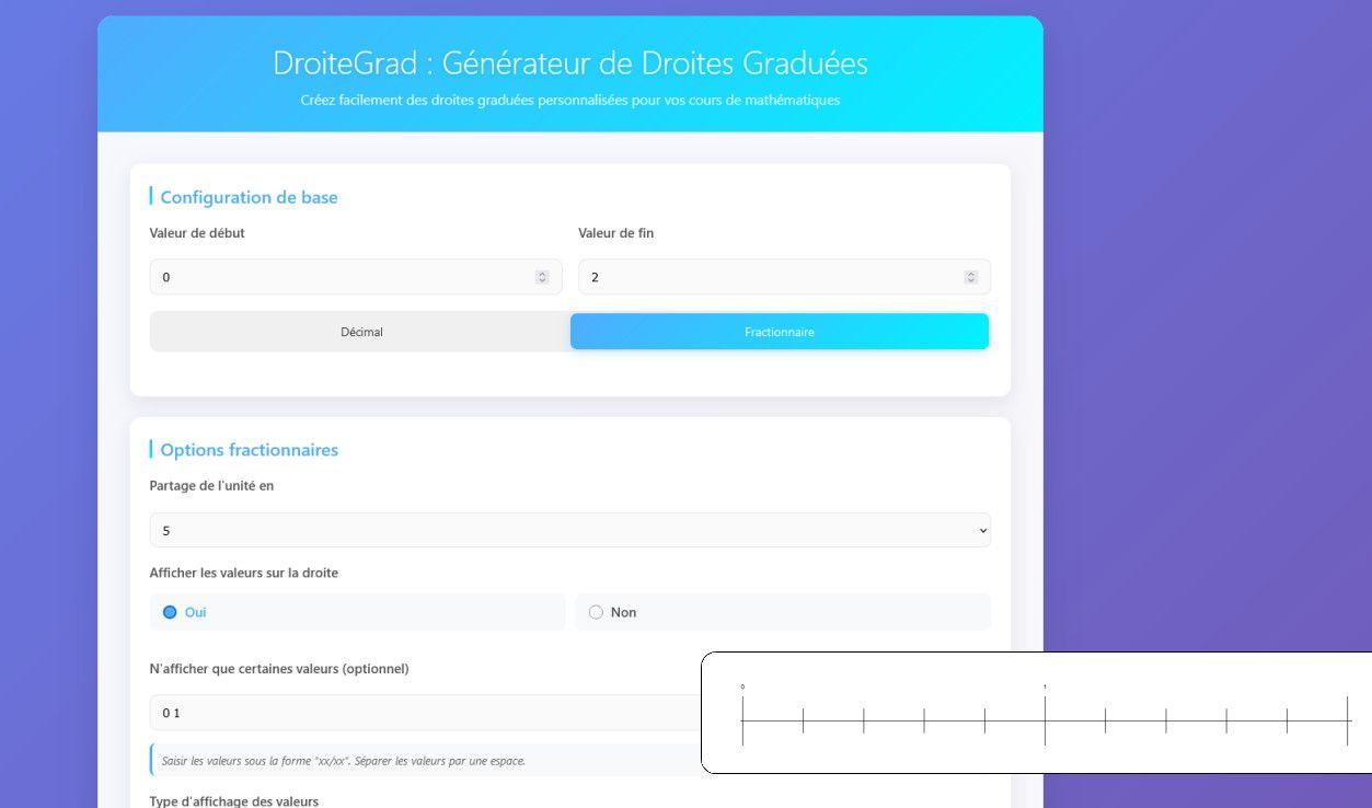Capture d'écran de l'application DroiteGrad